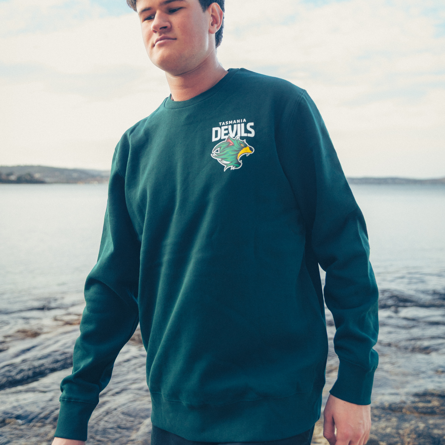 Devil From Day One Crewneck Green Sweater - Adult
