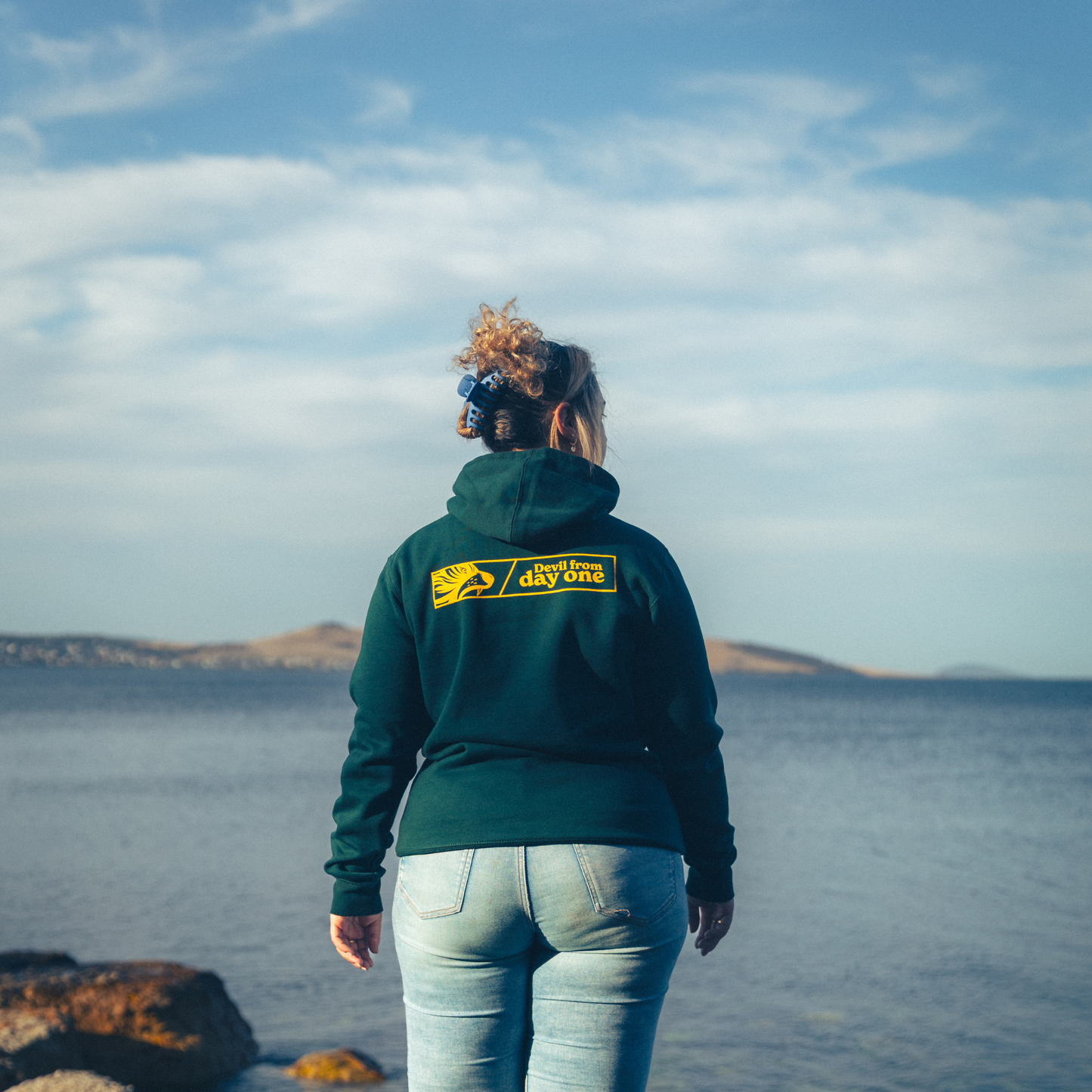 Devil From Day One Green Hoodie - Adult