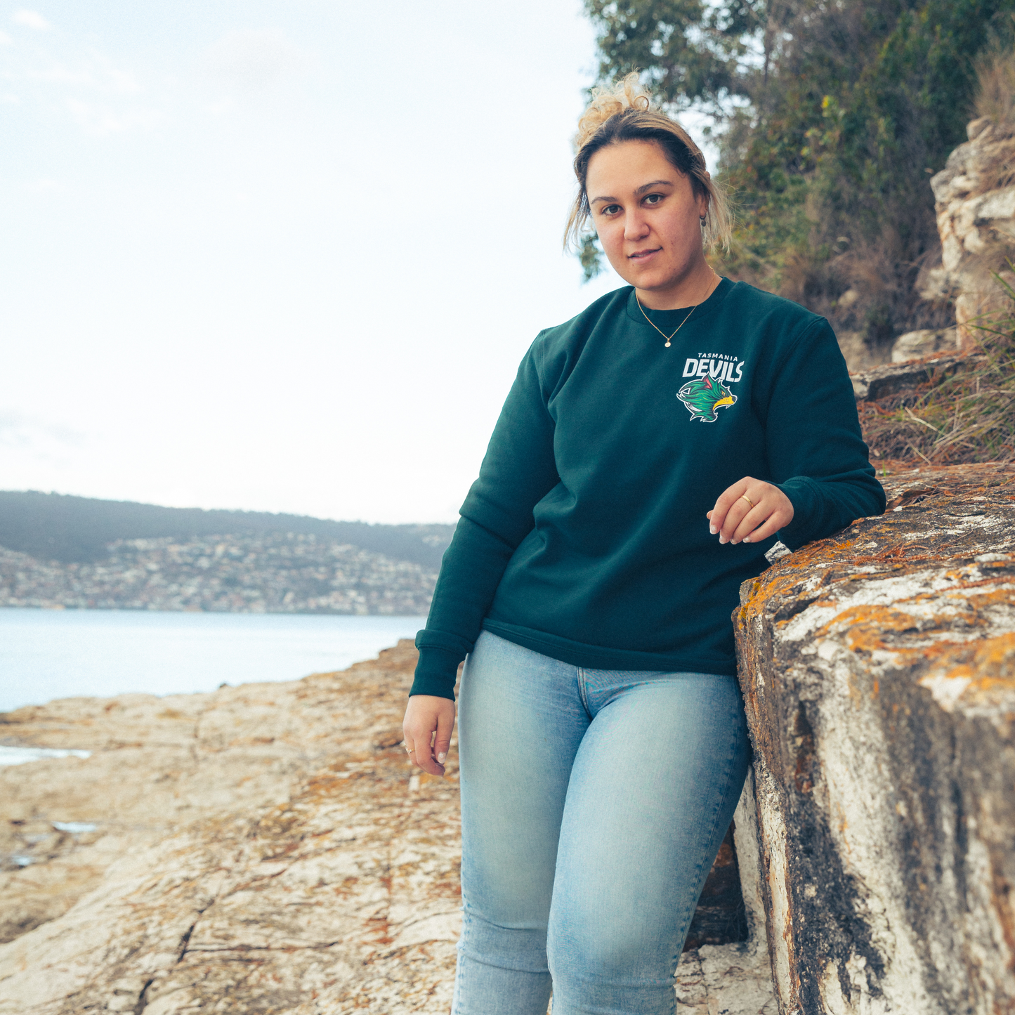 Bigger Than Football Crewneck Green Sweater - Adult
