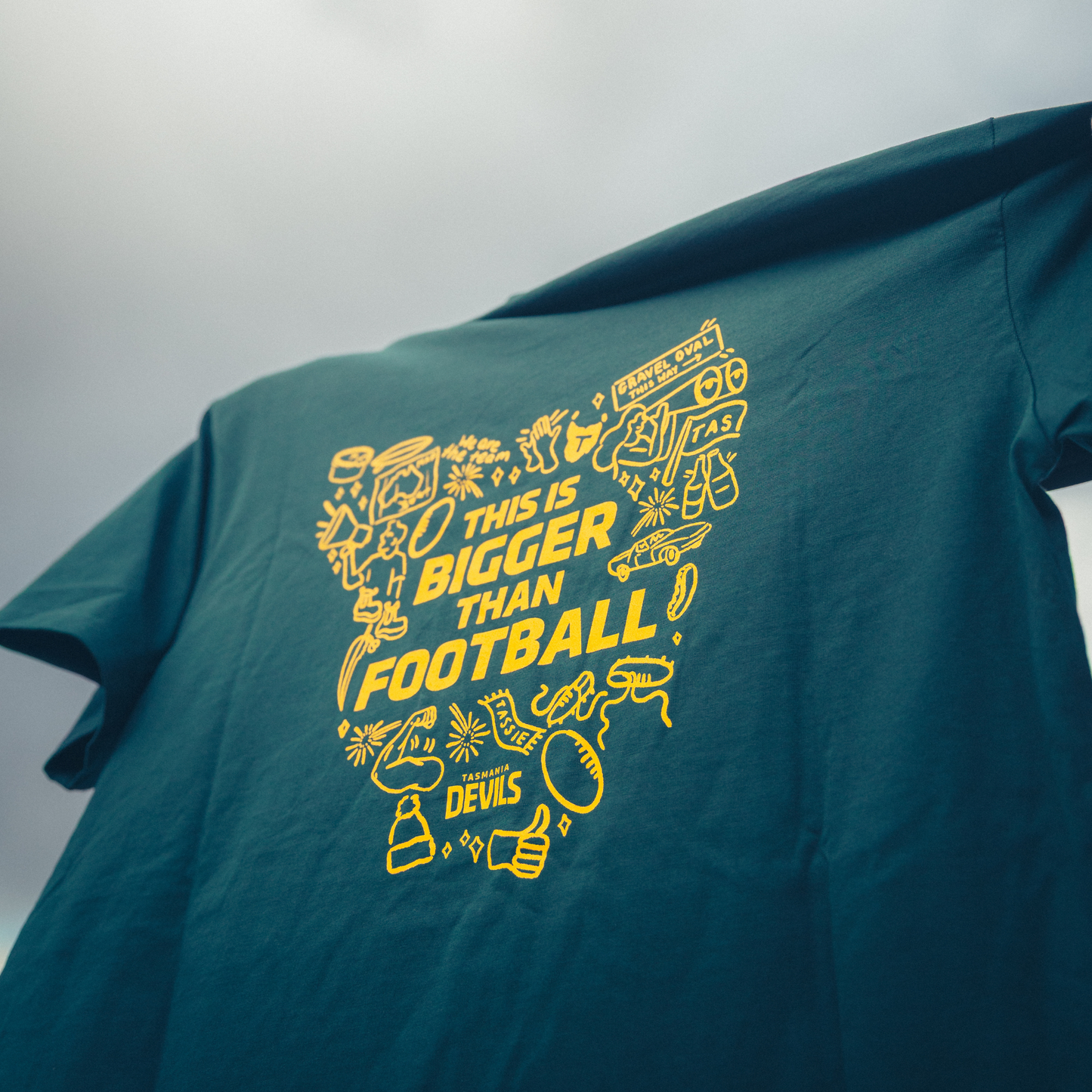 Bigger Than Football Green T-Shirt - Adult