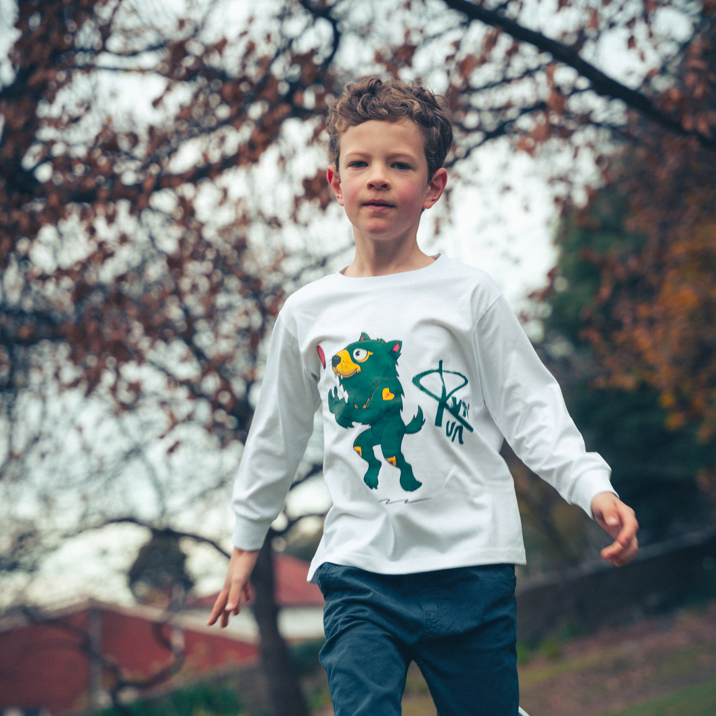 Rum'Un Long Sleeve T-Shirt White - Youth