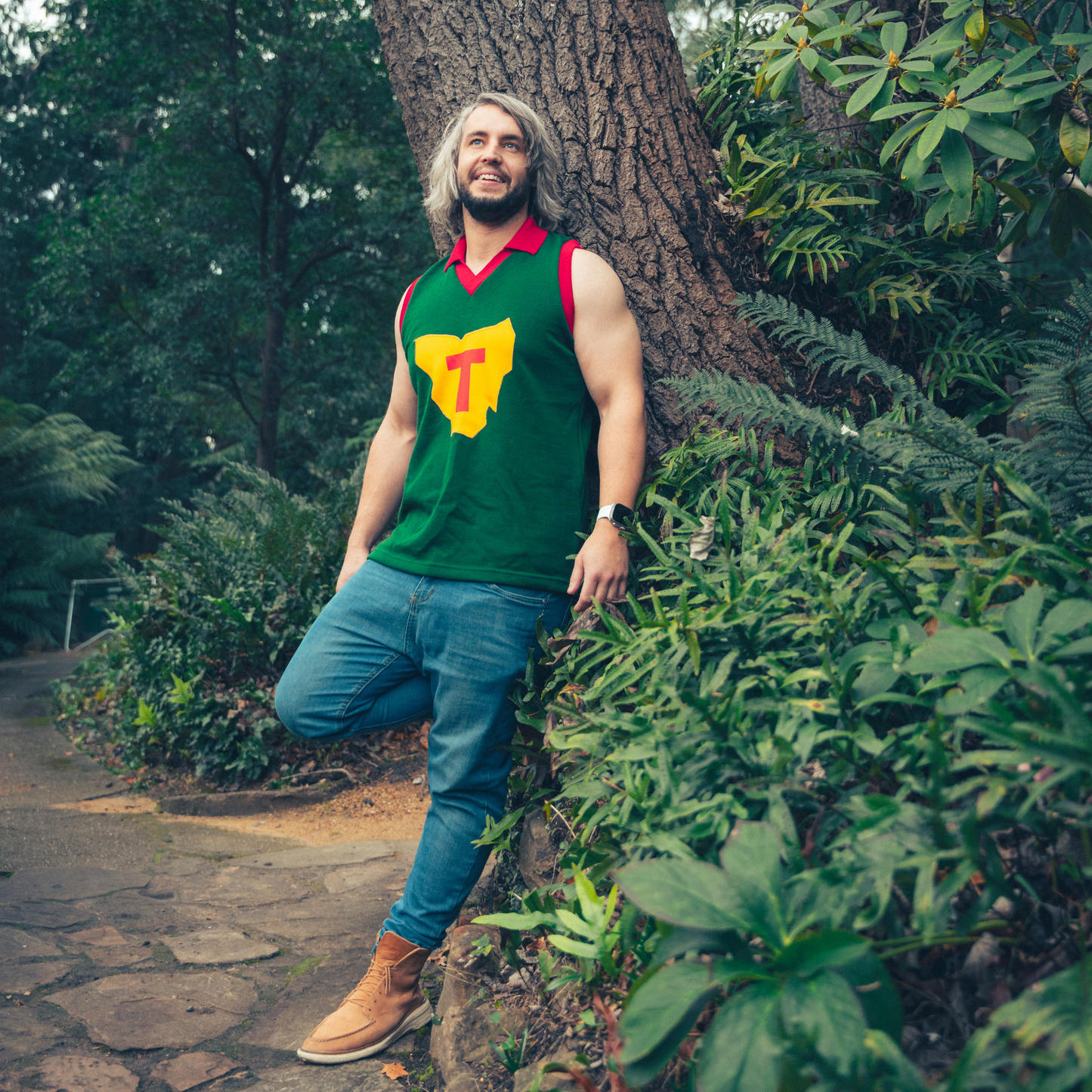 Men's Sleeveless Wool Vintage Guernsey