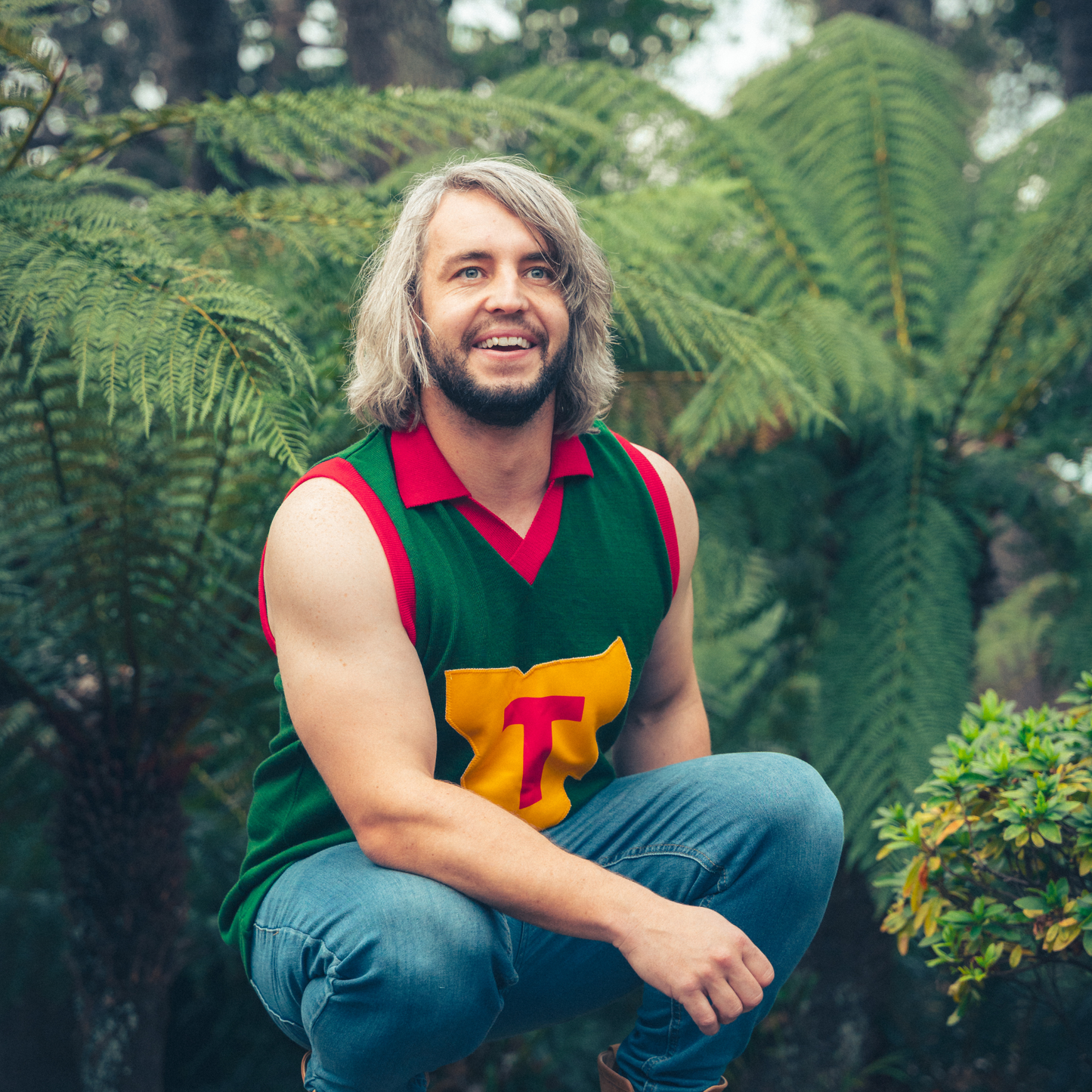 Men's Sleeveless Wool Vintage Guernsey