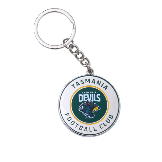 Devils Round Keyring