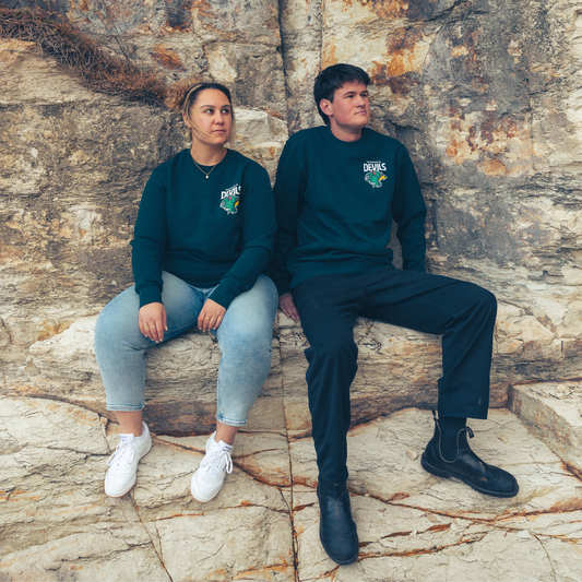 Devil From Day One Crewneck Green Sweater - Adult