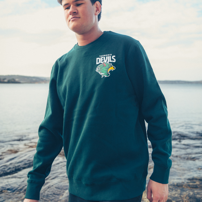 Devil From Day One Crewneck Green Sweater - Adult