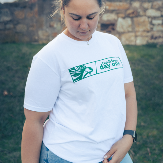 Devil From Day One White T-Shirt - Adult