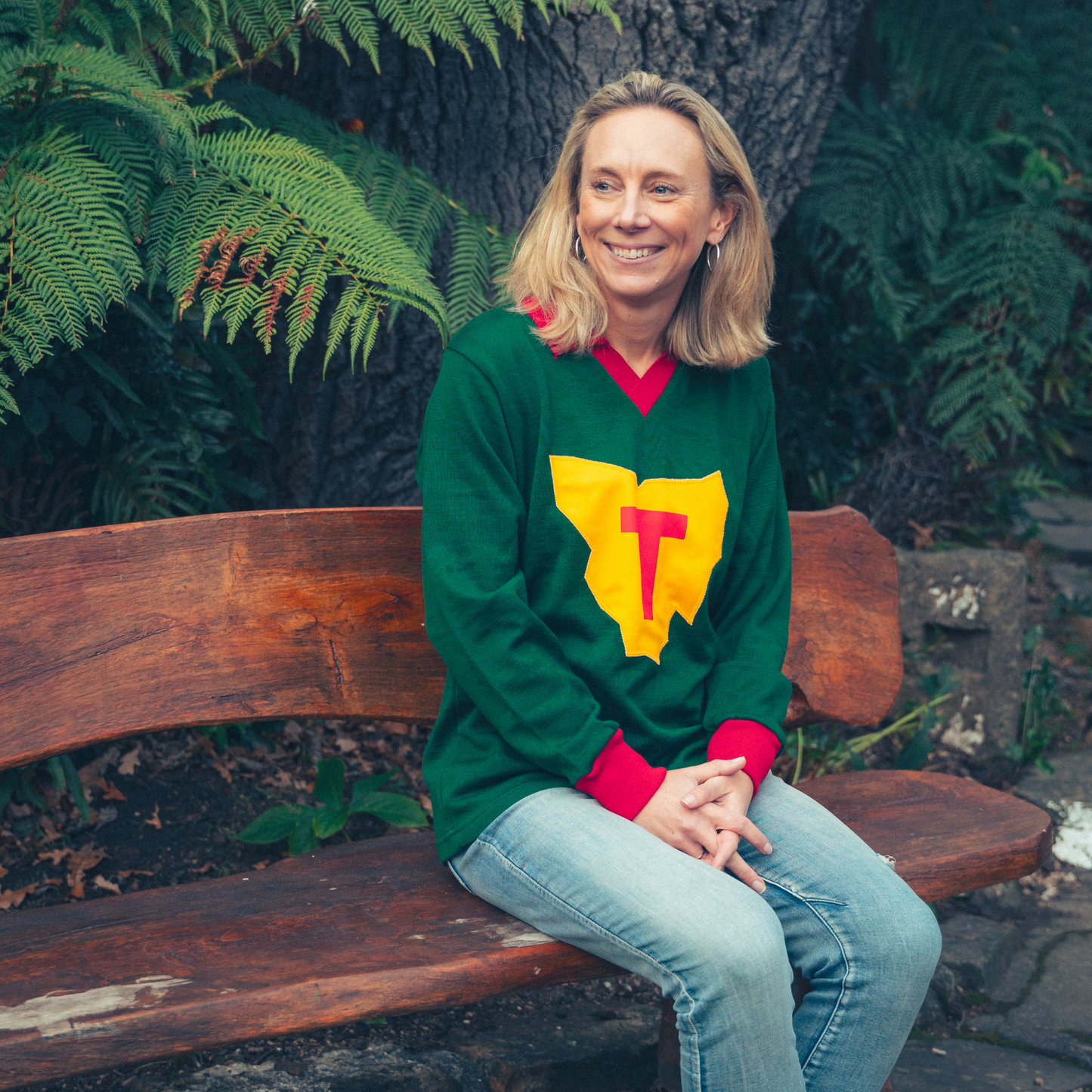 Women's Long Sleeve Wool Vintage Guernsey